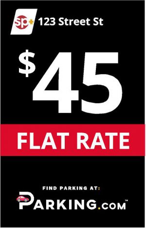 Flat rate sign image