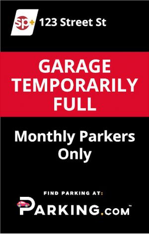 Garage temporarily full sign image
