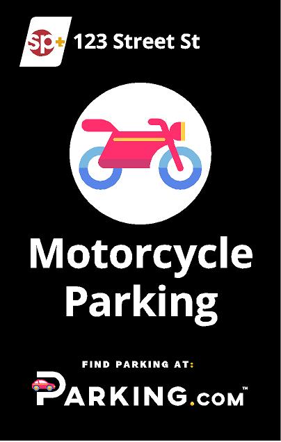 Motorcycle parking sign image