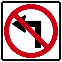 No left turn symbol image