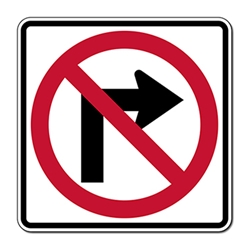 No right turn symbol image