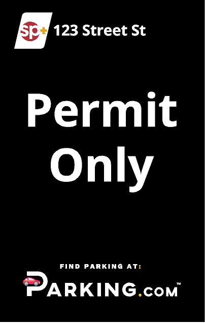 Permit only sign image