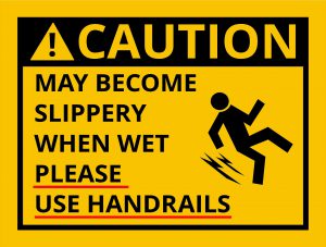 Slippery when wet sign image