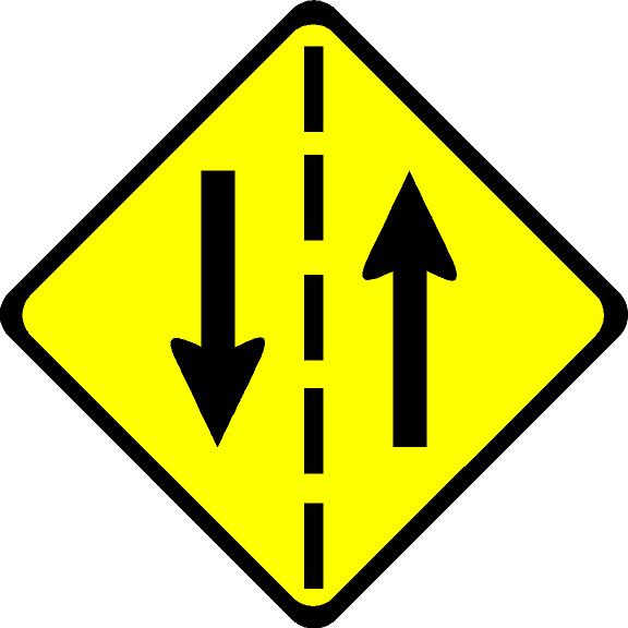Two way traffic symbol image